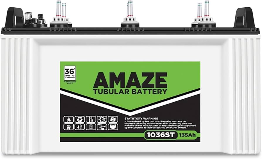 Amaze TC10036ST Short Tubular Inverter Battery (135Ah)